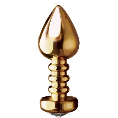 Dildo Anal Luv Plug Striated Fetish Fantasy Gold