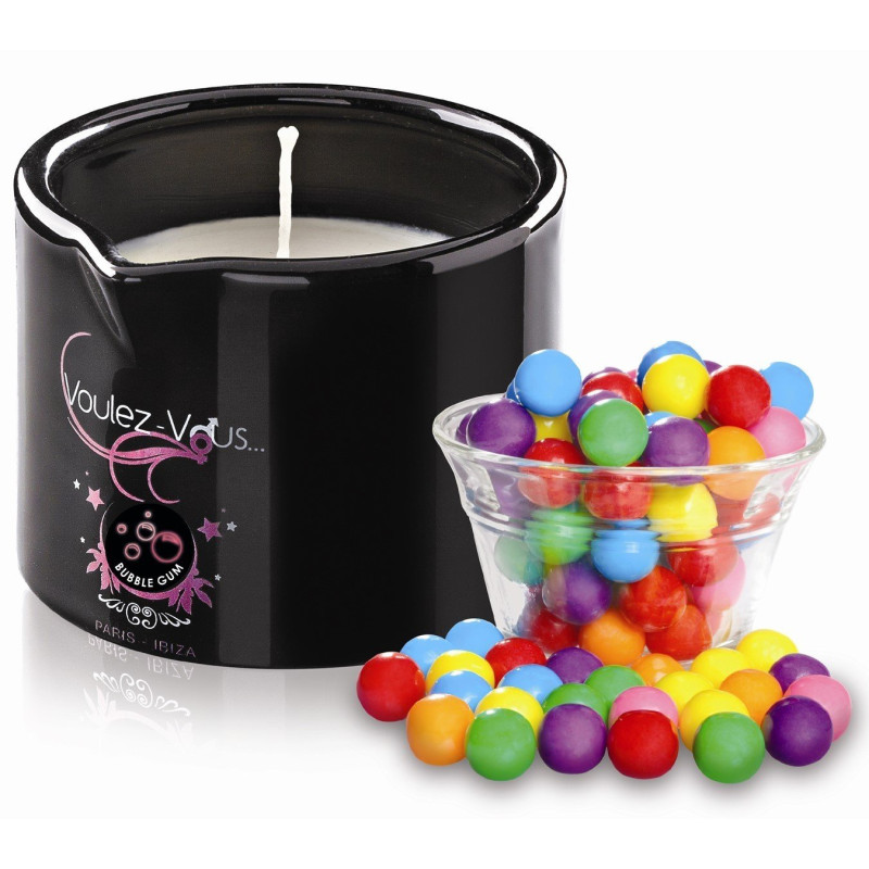 Gourmet Massage Candle Bubble Gum - 180 Gr