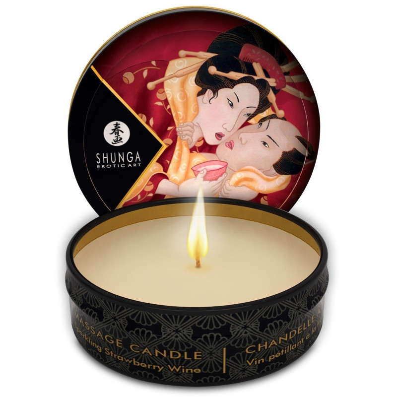 Bougie De Massage Lueur Et Caresse Vin Pétillant Fraise - 30 Ml  