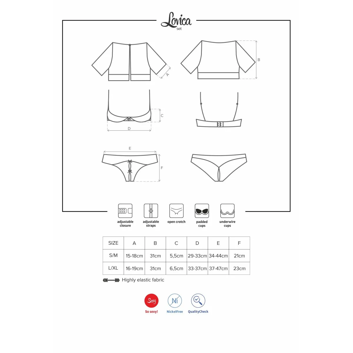 Juego de 3 piezas Lovica - Rojo