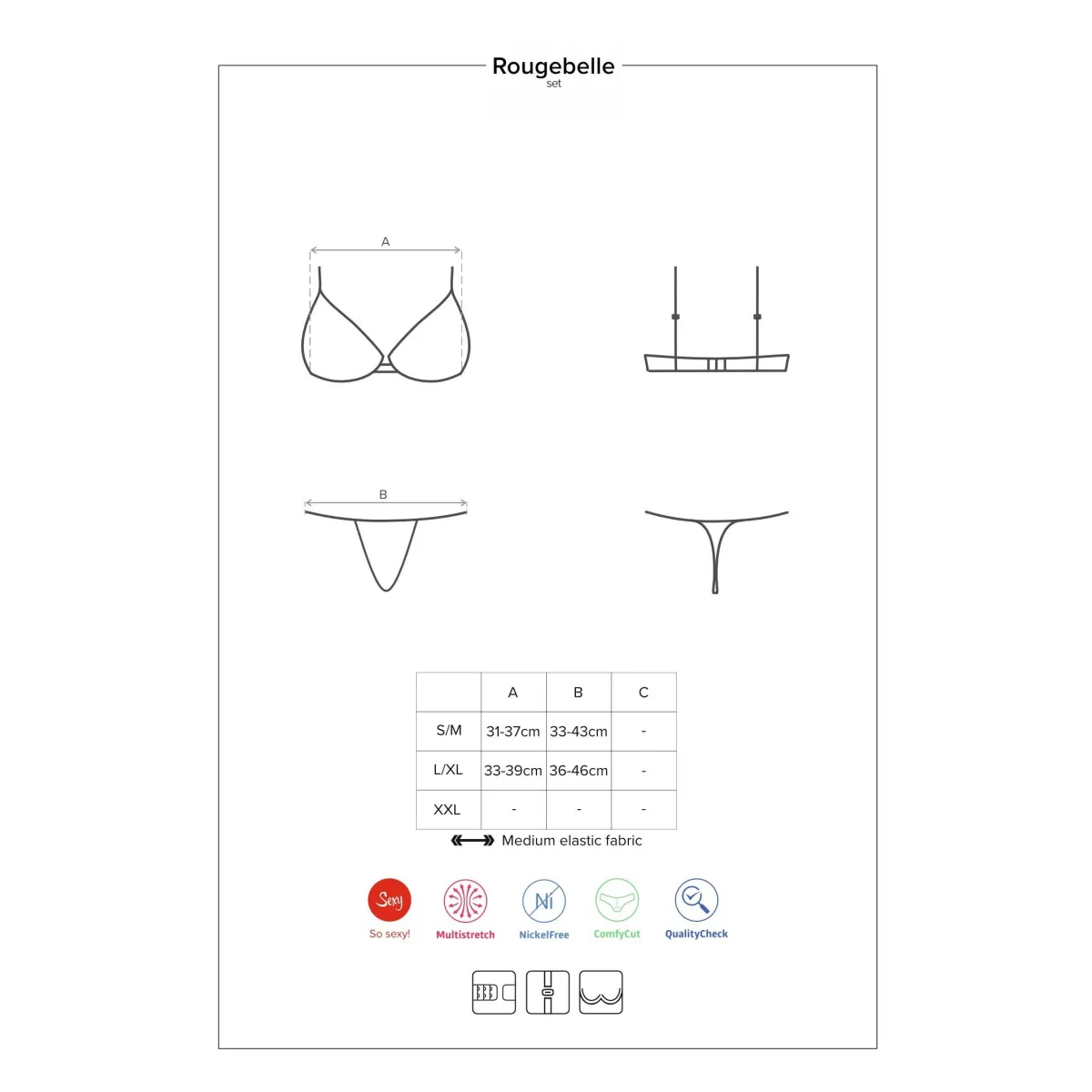 Rougebelle Ensemble 2 Pcs - Rouge