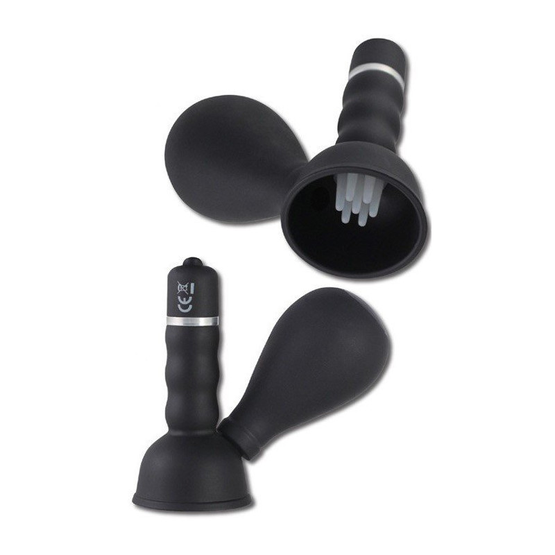 Double stimulator and vibrating teton sucker