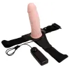 Realistic Vibrating Hollow Belt Dildo - 17.5 Cm