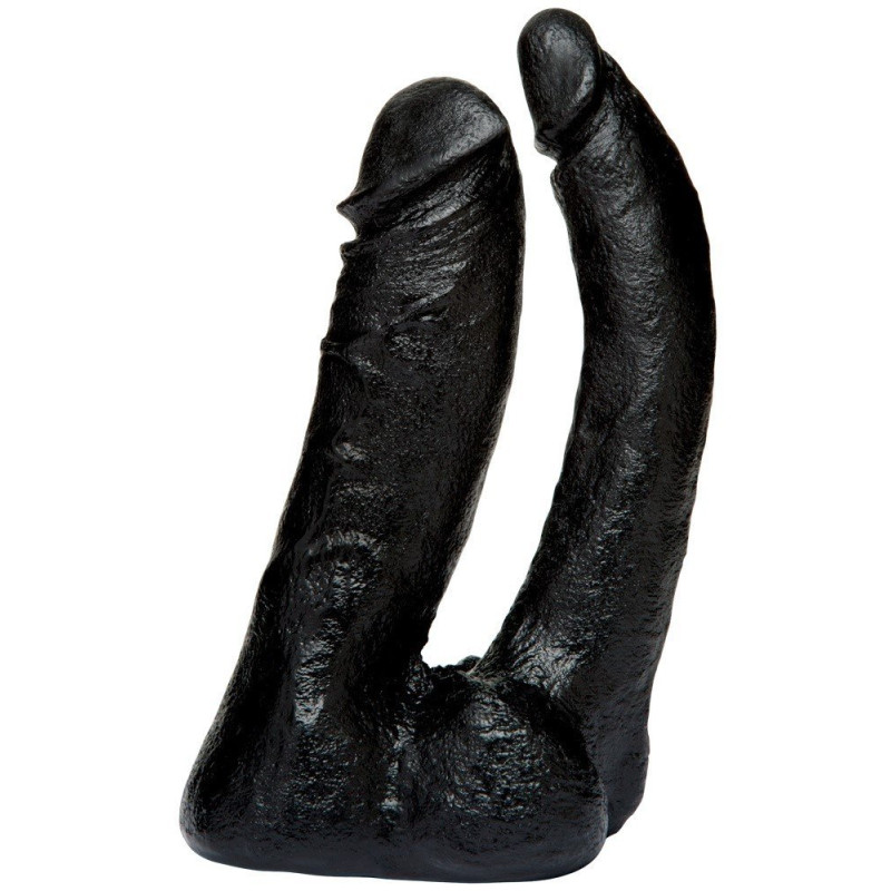 Duplo realista Dildo Vac U Lock Black