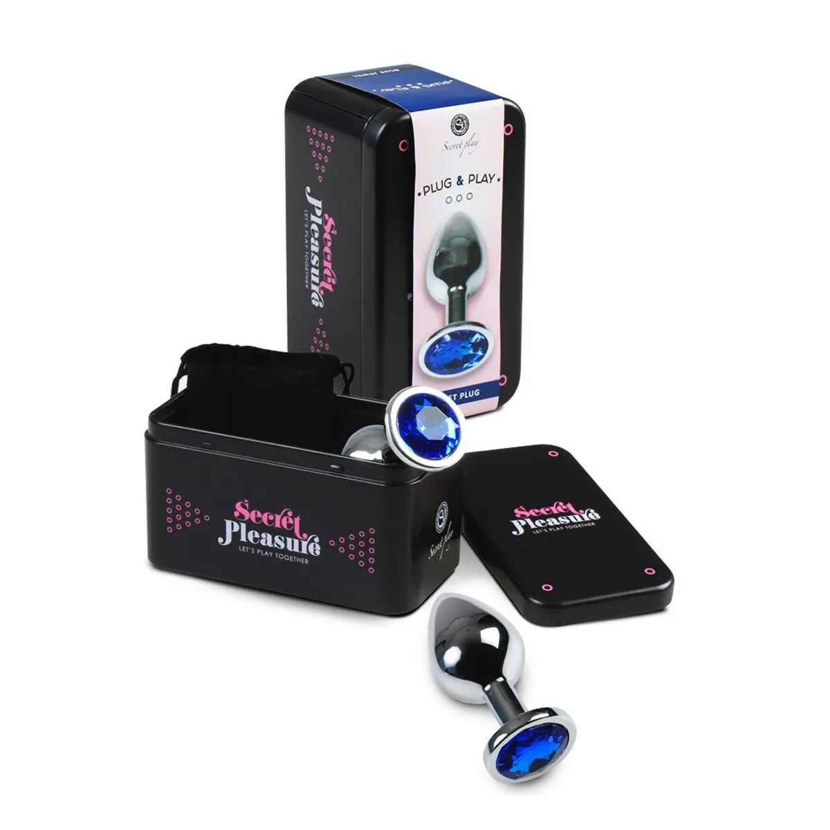 Plug Anal Bleu En Aluminium - Medium