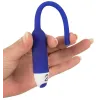 Haste uretre vibrante azul de silicone
