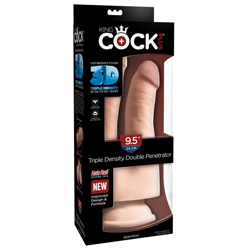 Double Gode Triple Densité Toucher Peau