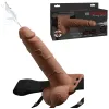 Cinto oco dildo bronzeado que ejacula Ff - 19 Cm