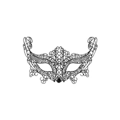 Máscara La Muette En Guipure Noir