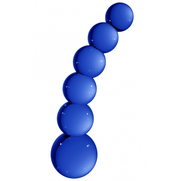 Glass Dildo Chrystalino Planets Blue