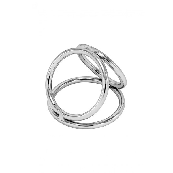 Triple Ring, Cockring Métal 3 Anneaux 4,5/3,2/3,7Cm (Taille : T1)