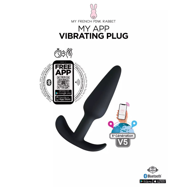 My App Vibrating Plug Black