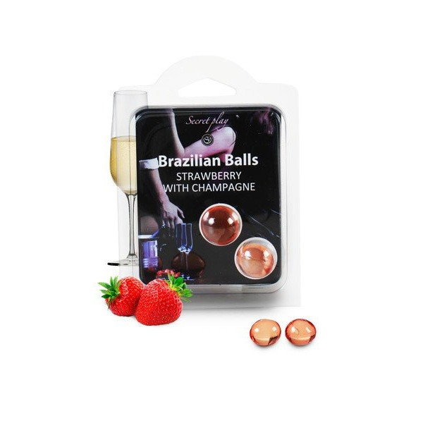 2 Brazilian Balls Champagne Fraise